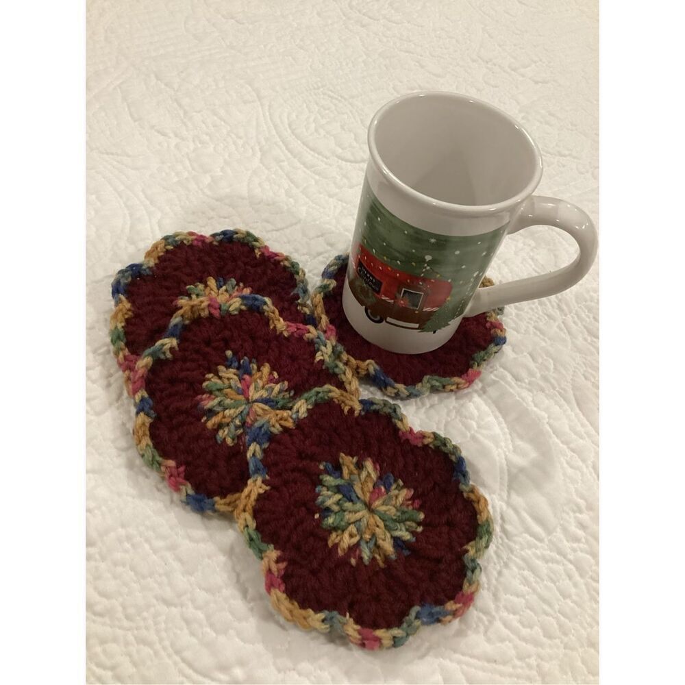Crochet Coaster Set 4 Piece